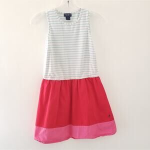 Tooby Doo Colorblock & Striped Tank Dress Cotton